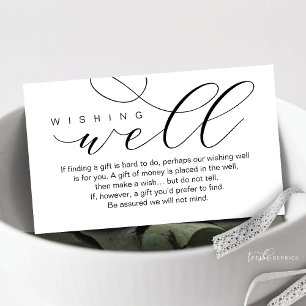 Wedding Wishing Well, Modern elegance minimal Enclosure Card