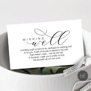 Wedding Wishing Well, Modern elegance minimal Enclosure Card