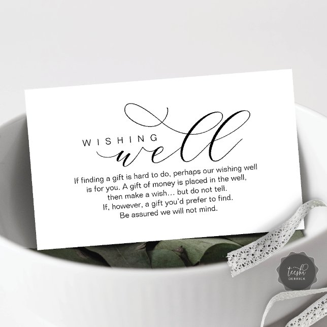 Wedding Wishing Well, Modern elegance minimal Enclosure Card (Wedding Wishing Well, Modern elegance minimal Enclosure Card)