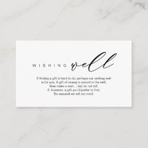 Wedding Wishing Well, Modern Romantic Script  Enclosure Card