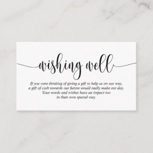 Wedding Wishing Well, Modern Script Design Enclosure Card