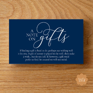 Wedding Wishing Well, Monetary Gift Registry Enclosure Card