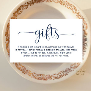 Wedding Wishing Well, Monetary Gift Registry Enclosure Card