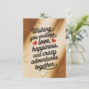 Wedding Wishing You Endless Love Happiness Card