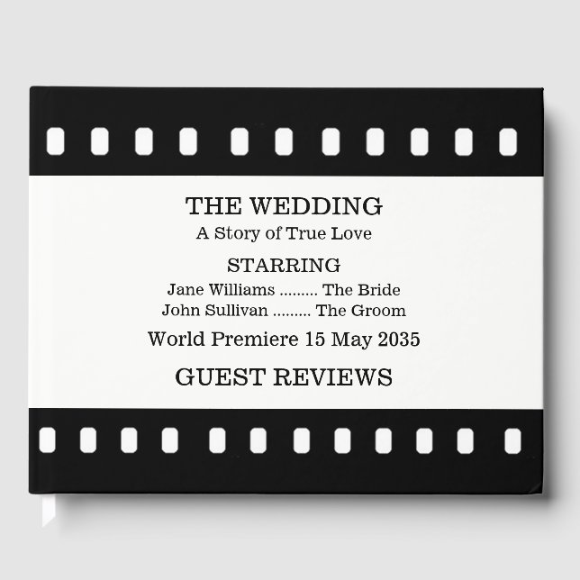 Wedding With A Movie Film Theme Guestbook (Front)