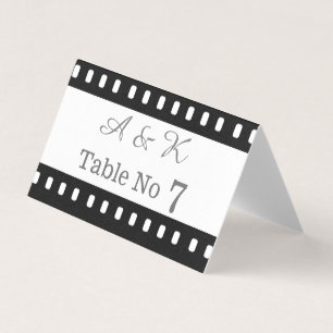 Wedding With A Movie Film Theme Placecard