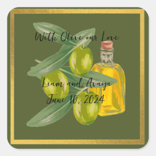 Wedding With Olive our Love Personalised Sticker