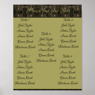 Wedding Wonderland Table Plan Poster