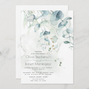 Wedding   Woodland Greenery Boho Eucalyptus Invita Invitation