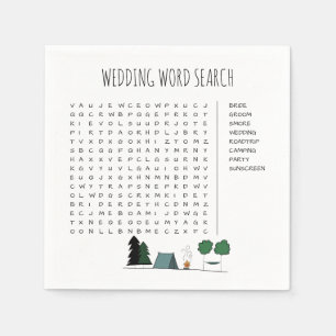 Wedding Word Search Cocktail Napkins
