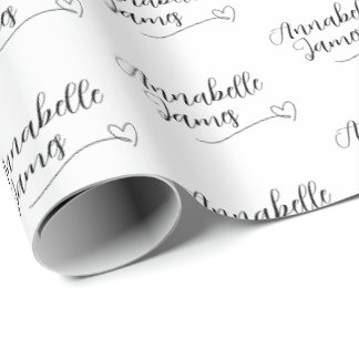 Wedding Wrapping Paper Couples Names Giftwrapping