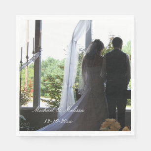 Wedding Your Photo and Names Personalised napkins