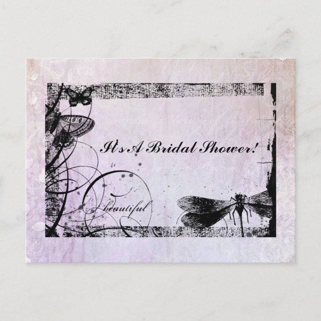 WeddingBliss Bridal Shower invitation Postcard (Front)
