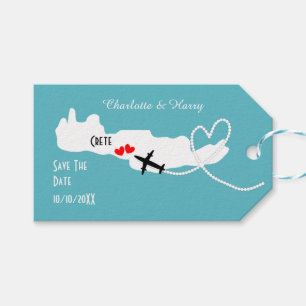 Weddings Abroad Crete Save The Date Gift Tags