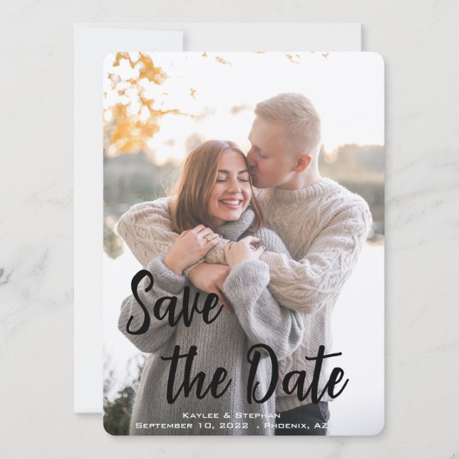Weddings, Birthdays | Make Your Own Personalised Save The Date (Front)
