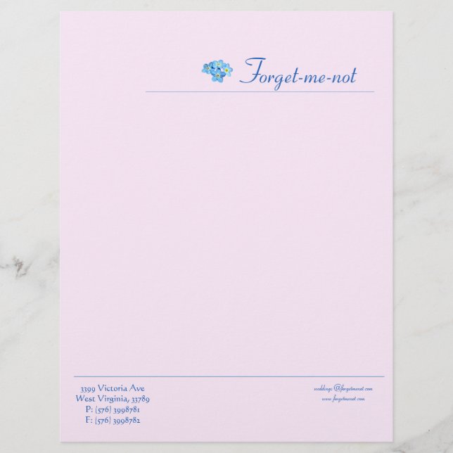 Weddings Company Letterhead (Front)