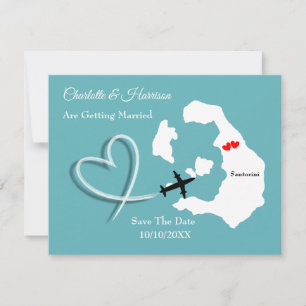 Weddings Destination Santorini  Save The Date