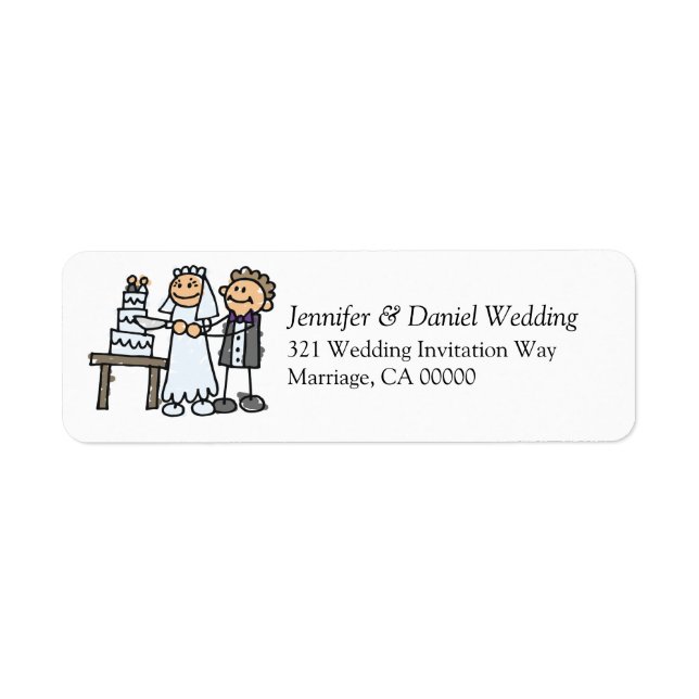 Weddings Invite Envelope  Label Stickers (Front)