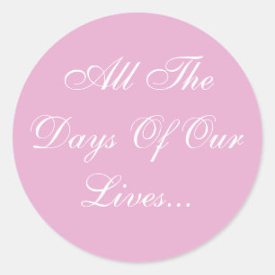 Weddings Invites Pink Pearl Classic Round Sticker