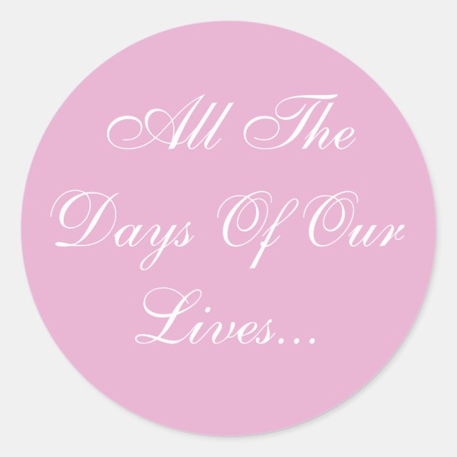 Weddings Invites Pink Pearl Classic Round Sticker (Front)