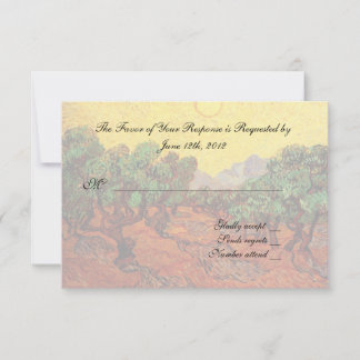 Weddings RSVP card. Card