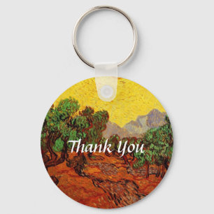 Weddings,Vincent van Gogh Olive Trees Key Ring