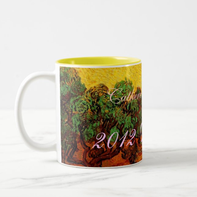 weddings. Vincent van Gogh Olive Trees Two-Tone Coffee Mug (Left)