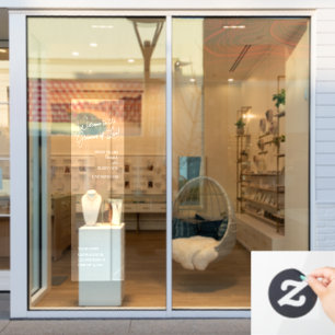 Weddings White Welcome Glamour Love Elegant Window Cling