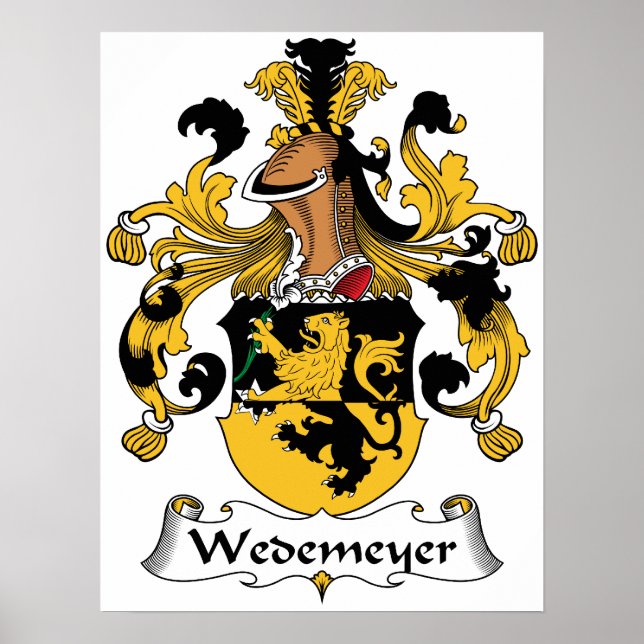 Wedemeyer Family Crest Poster (Front)