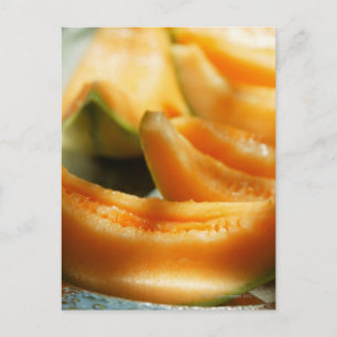 Wedges of sweet melon postcard