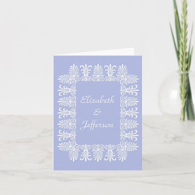 Wedgewood Blue 1 Customisable Note Card (Front)