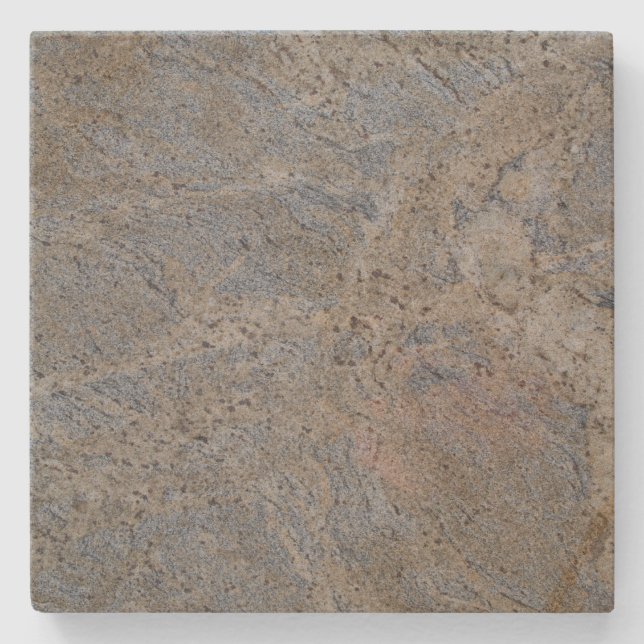 Wedgewood Blue n Tan Marble Square Coaster (Front)