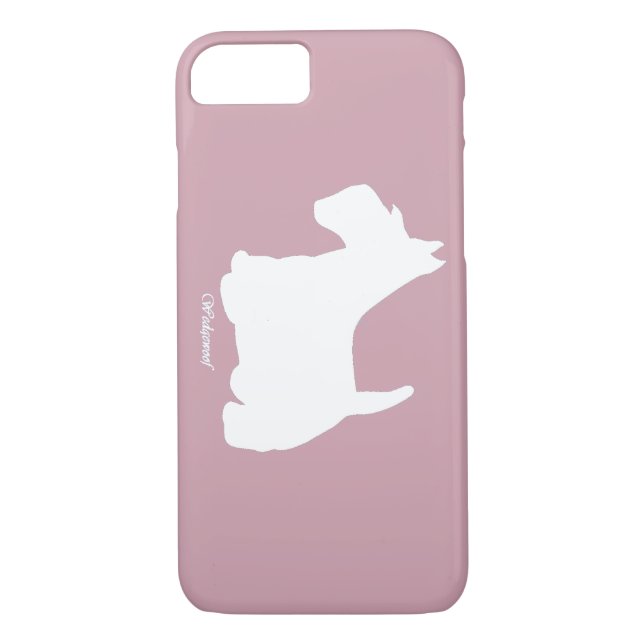 Wedgewoof Scottish Terrier Pink Case-Mate iPhone Case (Back)