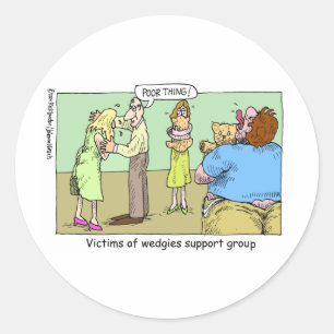Wedgie Support Group Cartoon Gifts & Collectibles Classic Round Sticker