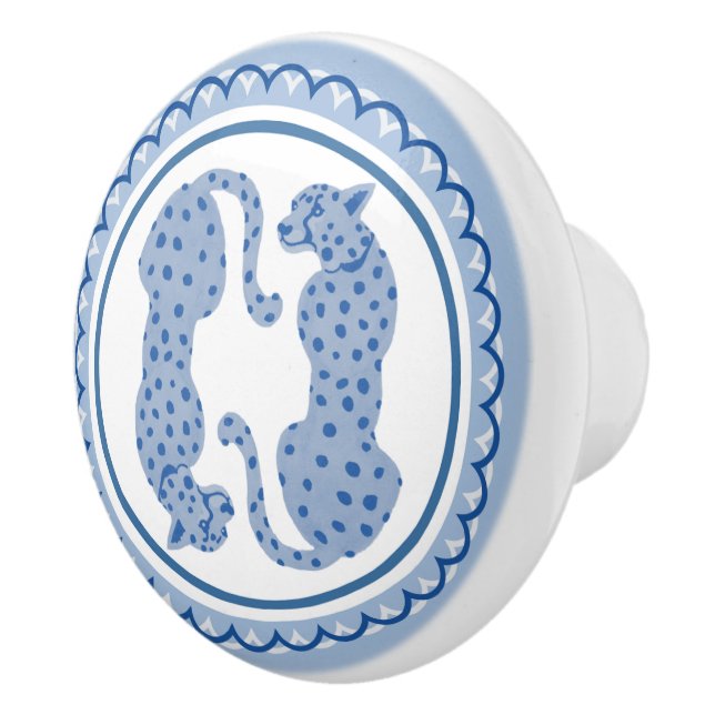 Wedgwood Cheetahs Ceramic Drawer Pull (Right)