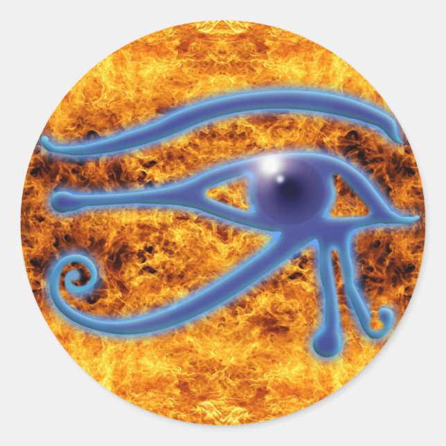 Wedjet Eye of Horus & Fire Stickers (Front)