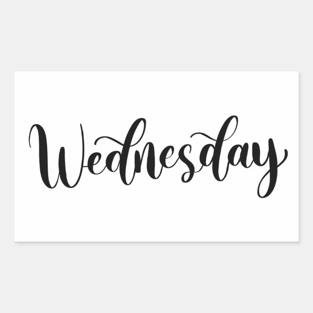 Wednesday - Calligraphy / Lettering Sticker (Front)