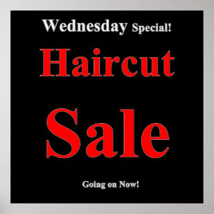 Wednesday Haircut Sale Poster Matte