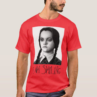 Wednesday Im Smiling Halloween Goth Aesthetic T-Shirt