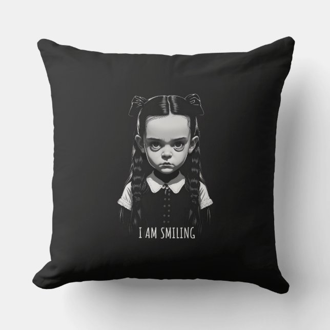 Wednesday mood pilow - I am smiling Cushion (Front)