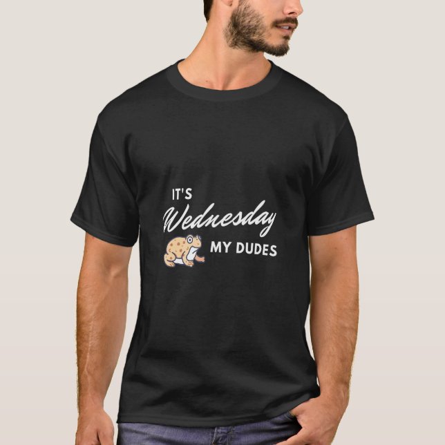 Wednesday My Dudes Frog Meme  T-Shirt (Front)