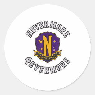 Wednesday - Nevermore 4evermore _1 Classic Round Sticker
