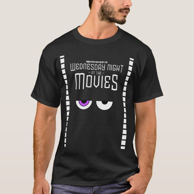 Wednesday Night at the Movies Dark Tee (Front)
