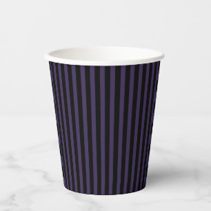 Wednesday purple and black stripe paper cups