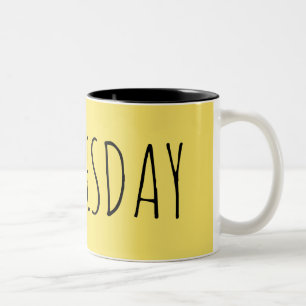 Wednesday Week Collection Two-Tone Coffee Mug