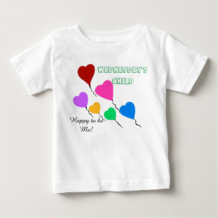 Wednesday's Child Heart Balloons Baby T-Shirt