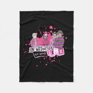 Weds. We Wear Nk Horror Villain Halloween Oct. Sok Fleece Blanket