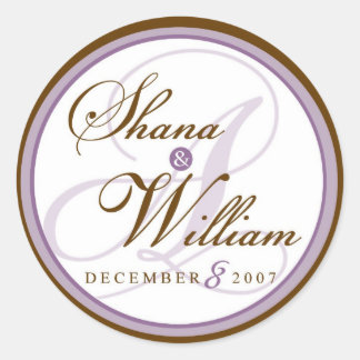 wedsticker2 classic round sticker