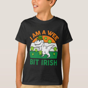 Wee Bit Irish St Patrick Day Dinosaur Toddler Boy T-Shirt