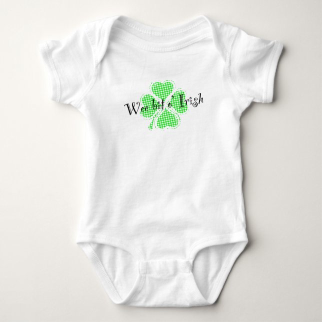 Wee bit o’ Irish Shamrock Baby Bodysuit (Front)
